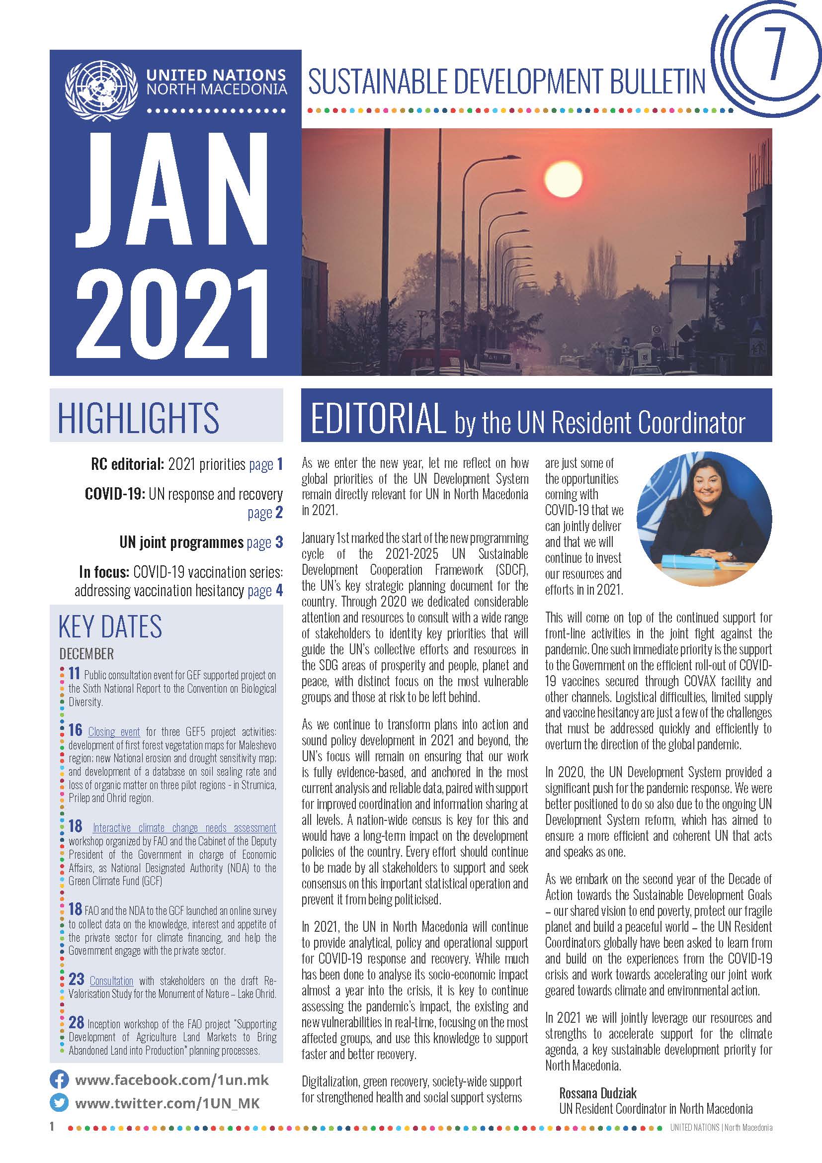 Front page bulletin January 2021