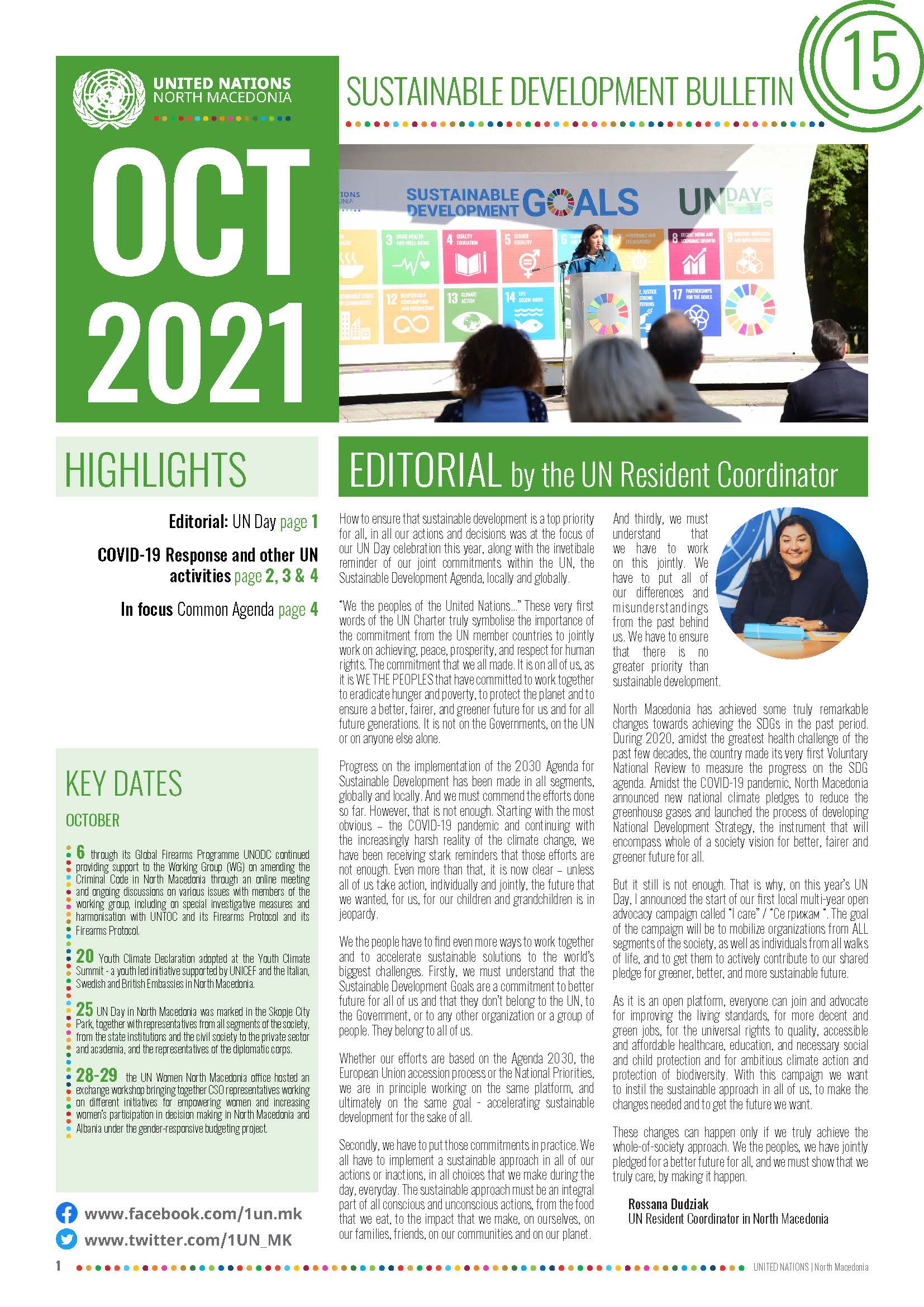 Билтен за одржлив развој за октомври 2021