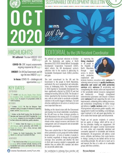 Front page of the October bulletin